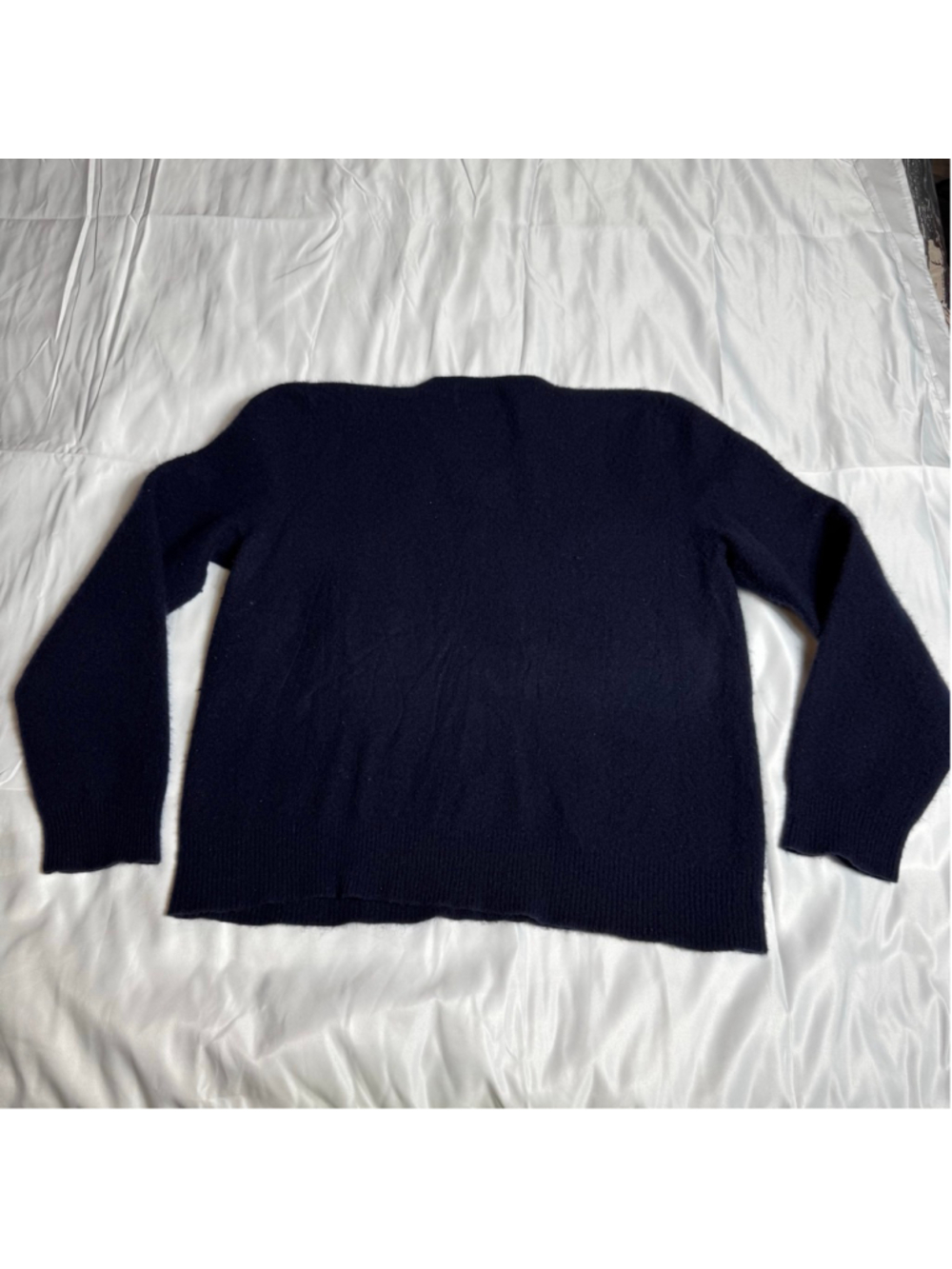 Men's Polo by Ralph Lauren Navy V-Neck Sweater XXL with Red Logo - Picture 4 of 6